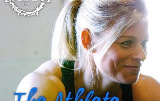 FiTness Testimony from a Professional Athlete, headshot of a blonde woman in a black tank top. At the bottom of the picture it says "The athlete mindset"