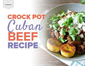 Foodie Friday - Cuban Beef, a picture of a bowl of cuban beef with a side of plantanes
