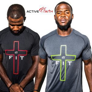 Don't Make Your Pastor A Statistic, man in two different shirts, one red and one green - it has a cross on it and says FIT