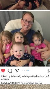 "Special K", Kenny with four grand babies in his arms