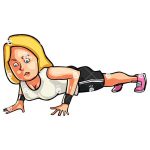 Female in Push-up position. One of the exercises in MissionFiT's Movement Library
